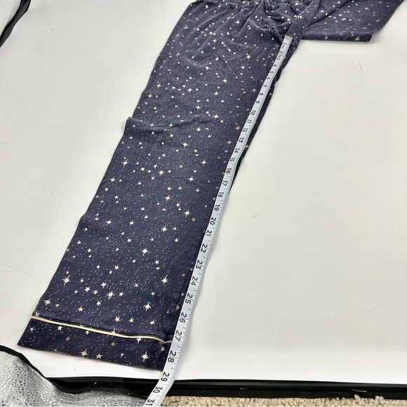Calida Bamboo Navy Blue Star Galaxy Print Loungewear Pajama Set Medium - Picture 10 of 14
